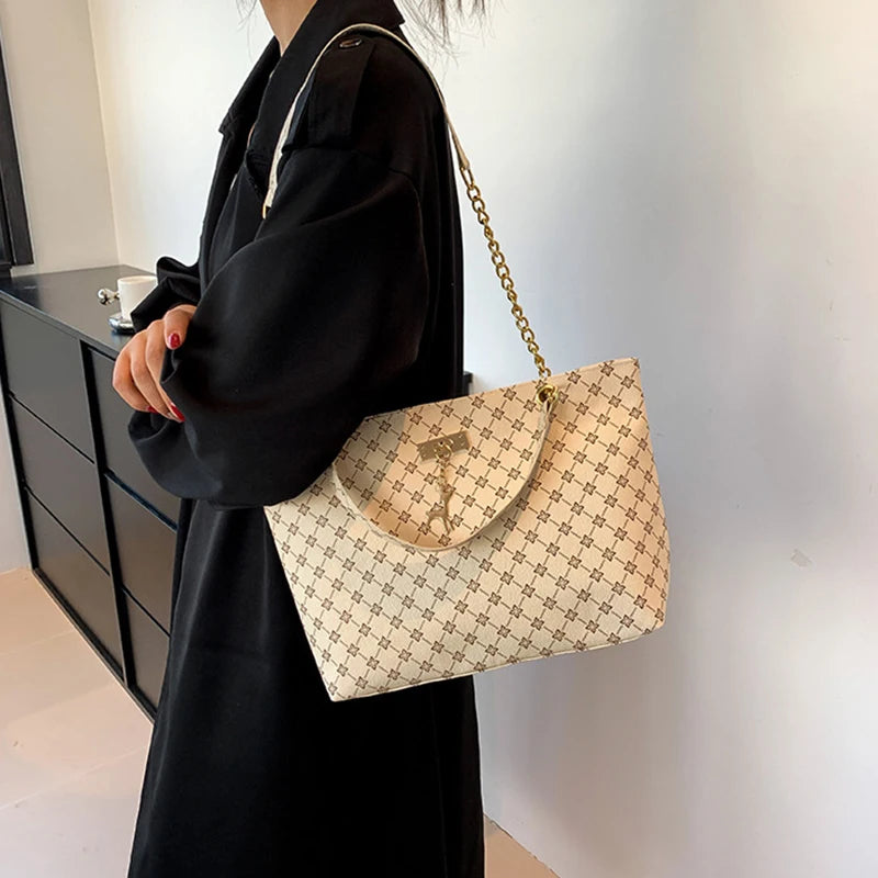 Borsa a mano in pelle morbida per presbiopia – Tote spaziosa con accessori pendenti, borsa a tracolla per donna
