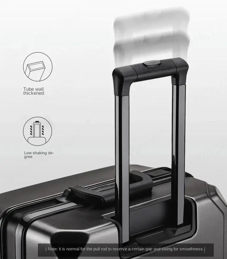 Trolley rigido alluminio 20-26″ cabina/da viaggio con serratura TSA + porte USB – valigia leggera e professionale