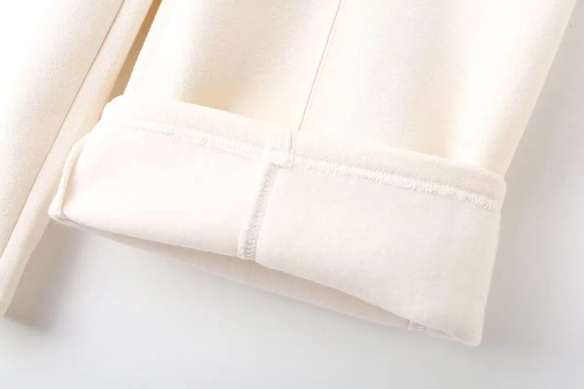 Completo donna autunnale con bomber corto e pantaloni palazzo vita alta – Outfit 2 pezzi