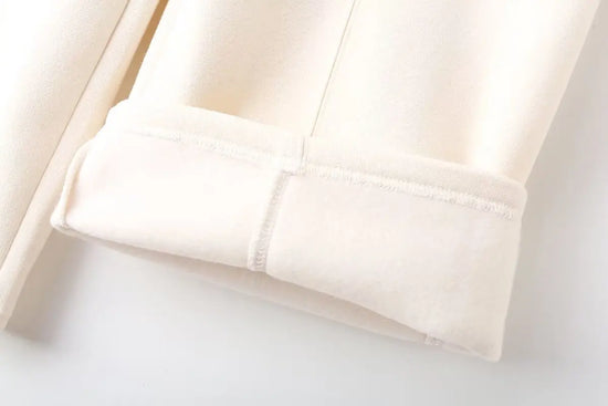 Completo donna autunnale con bomber corto e pantaloni palazzo vita alta – Outfit 2 pezzi