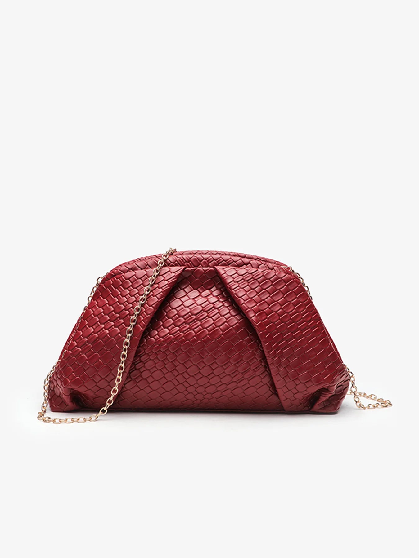 Clutch da sera elegante intrecciata nera per donna – clutch bag texture weave con tracolla regolabile & chiusura clasp per matrimonio & evento