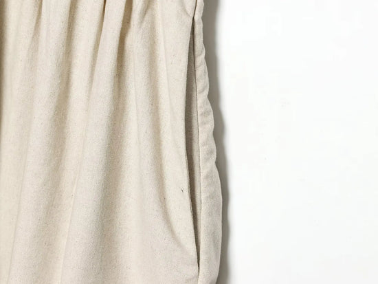 Abito Donna in Lino e Cotone – Vestito Beige Estivo con Scollo a V