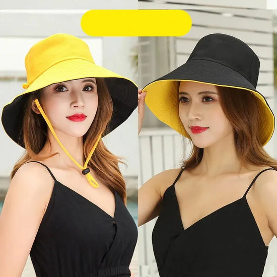 Cappello Estivo da Pescatore Donna – Visiera Larga Anti-UV Doppio Lato per Mare e Città