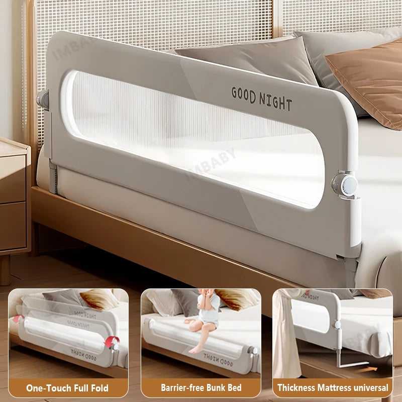 Sponda Letto Bambini Pieghevole – Barriera Anticaduta Regolabile
