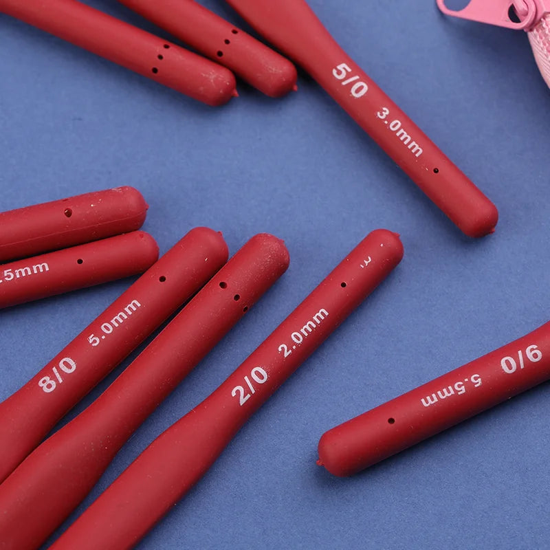 Set uncinetti ergonomici 9 pz Miusie – manico soft-touch, alluminio 2.0–6.0 mm