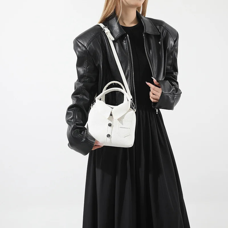 Borsa compatta quadrata in PU – shoulder / crossbody bag con zip, design elegante e di qualità per donna 2025
