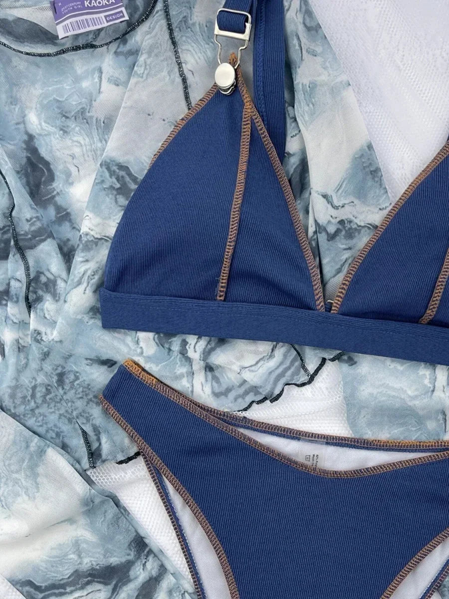 Bikini brasiliano effetto denim sgambato donna – Estate 2025
