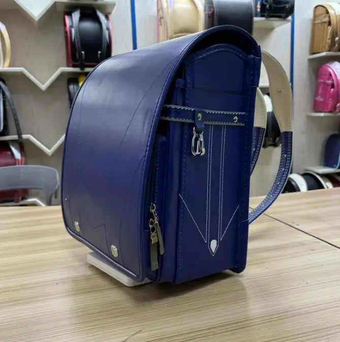 Zaino Scuola Giapponese Randoseru in Ecopelle – Backpack Rigido Ergonomico Bambini