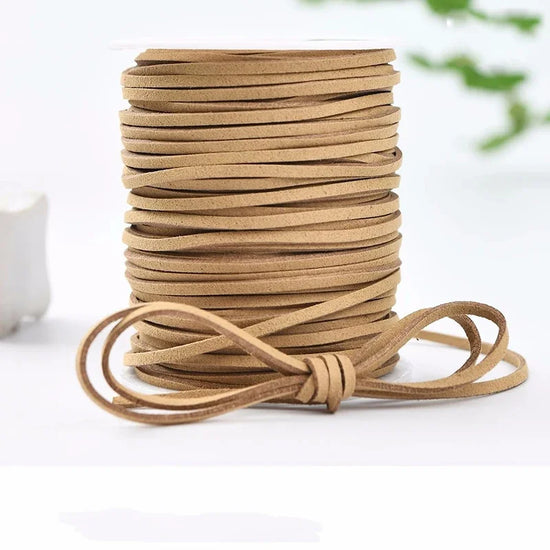 Cordoncino intrecciato in velluto coreano 45 m – Cordone in finta pelle decorazioni fai-da-te,