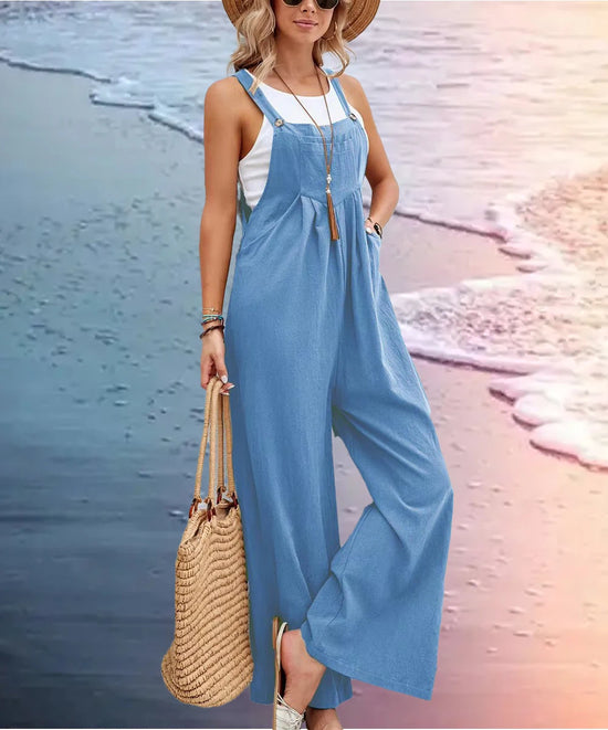 Salopette donna larga a gamba ampia – oversize casual elegante