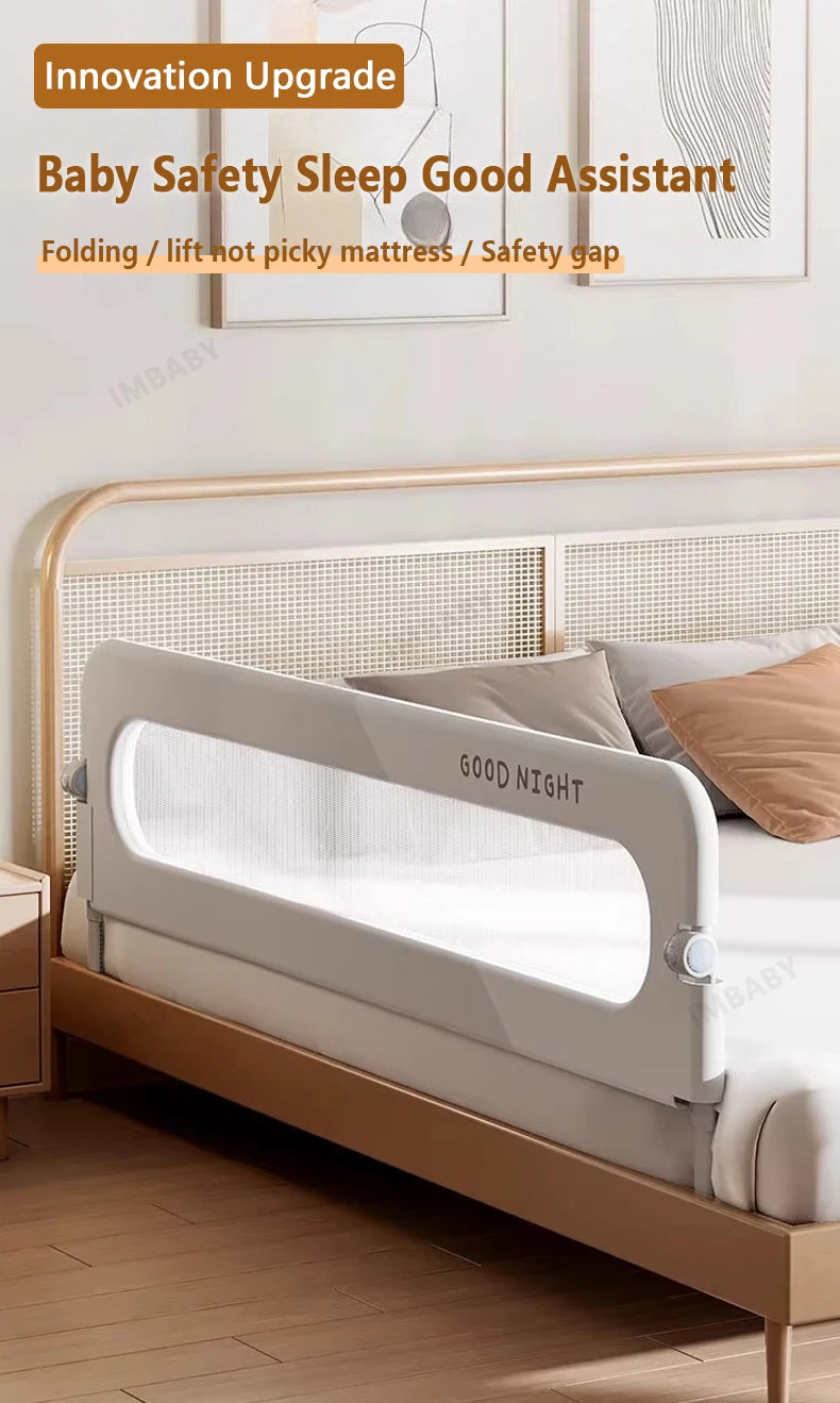 Sponda Letto Bambini Pieghevole – Barriera Anticaduta Regolabile