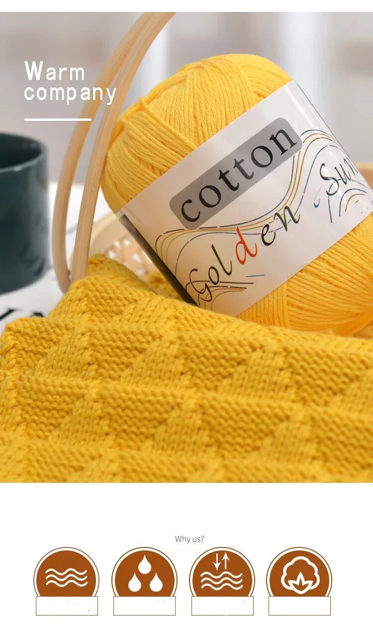 Filato in cotone 100% 200 g – filo medio-fino per uncinetto / knitting: maglioni, cappelli, copertine fai-da-te