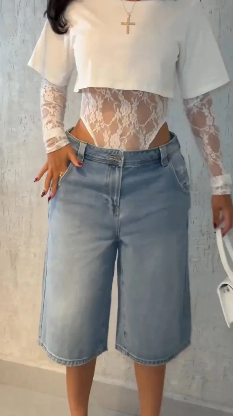 Body donna in pizzo a maniche lunghe, bianco o nero