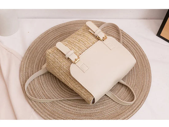 Zaino Donna Intrecciato Elegante – Spalla Moda Effetto Tessuto