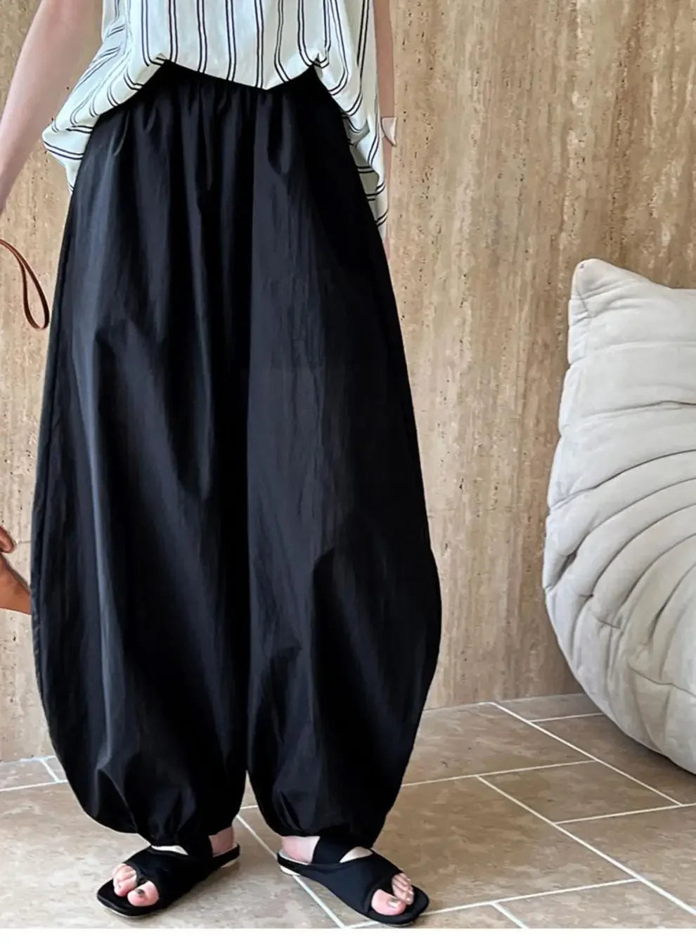Pantaloni Bloomers Donna Vita Alta – Loose Fit Estivi