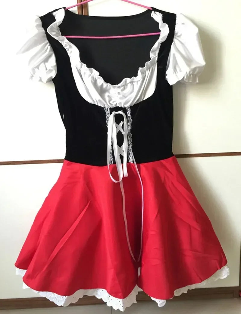 Costume Cappuccetto Rosso da Donna – Outfit Cosplay Principessa Fiabesca per Carnevale e Feste