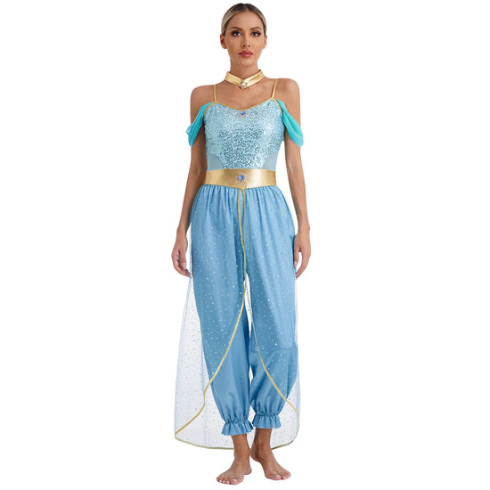 Costume da Principessa Araba / Jasmine Bollywood – Outfit Cosplay per Feste e Halloween