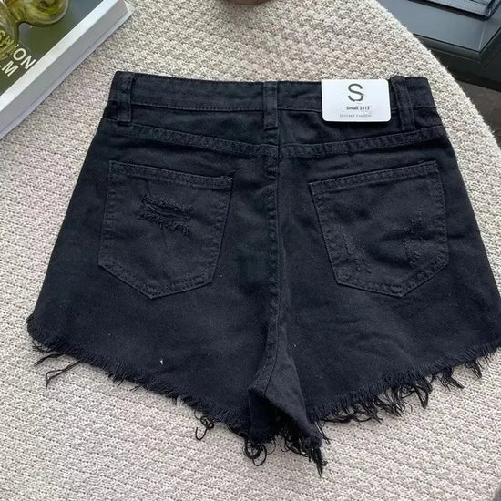 Shorts in denim donna vita alta – modello gamba larga snellente, perfetti per l’estate