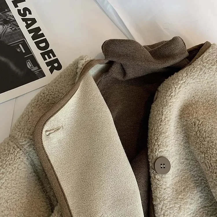 Giacca corta in pelliccia d'agnello donna – Cappotto oversize imbottito per l'inverno, taglie piccole disponibili
