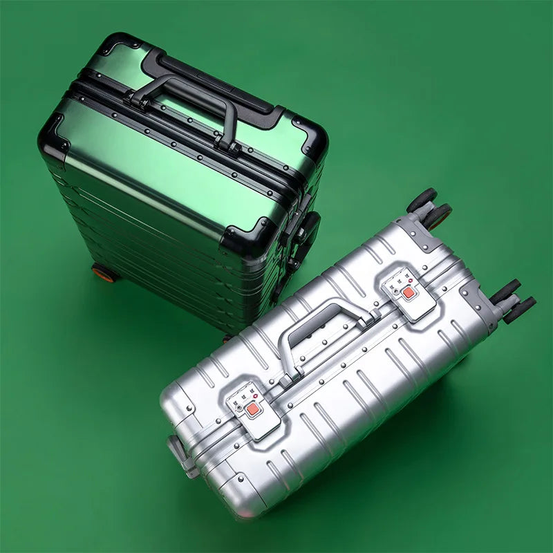 Valigia 10kg 15kg 20kg in alluminio con ruote 360° e lucchetto TSA – Trolley rigido leggero da cabina e stiva