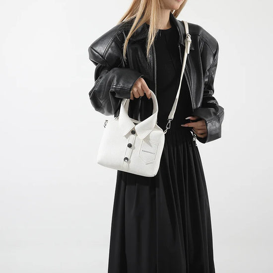 Borsa compatta quadrata in PU – shoulder / crossbody bag con zip, design elegante e di qualità per donna 2025