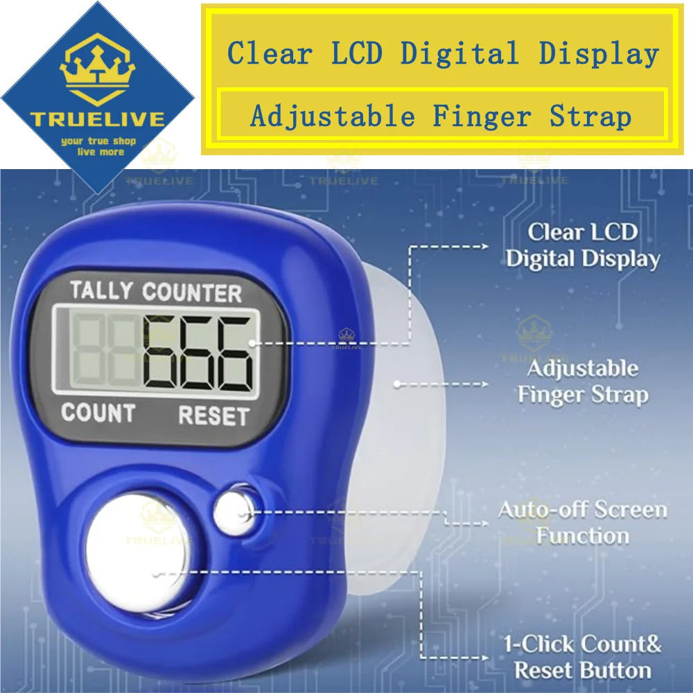 Contatore Digitale da dito per uncinetto e maglia – Mini clicker elettronico per tenere traccia delle righe