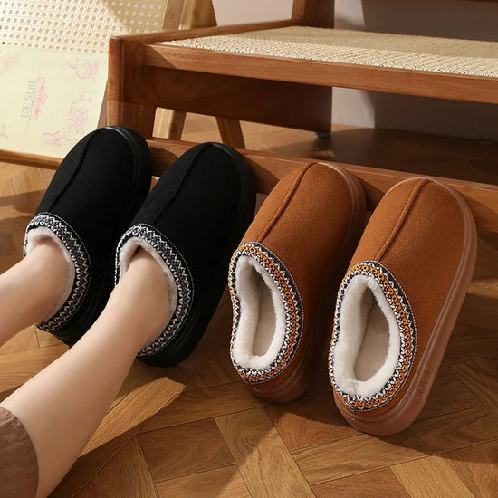Slippers donna platform inverno 2025 ‒ pantofole fluffy platform indoor/outdoor, suola alta antiscivolo, calde e fashion