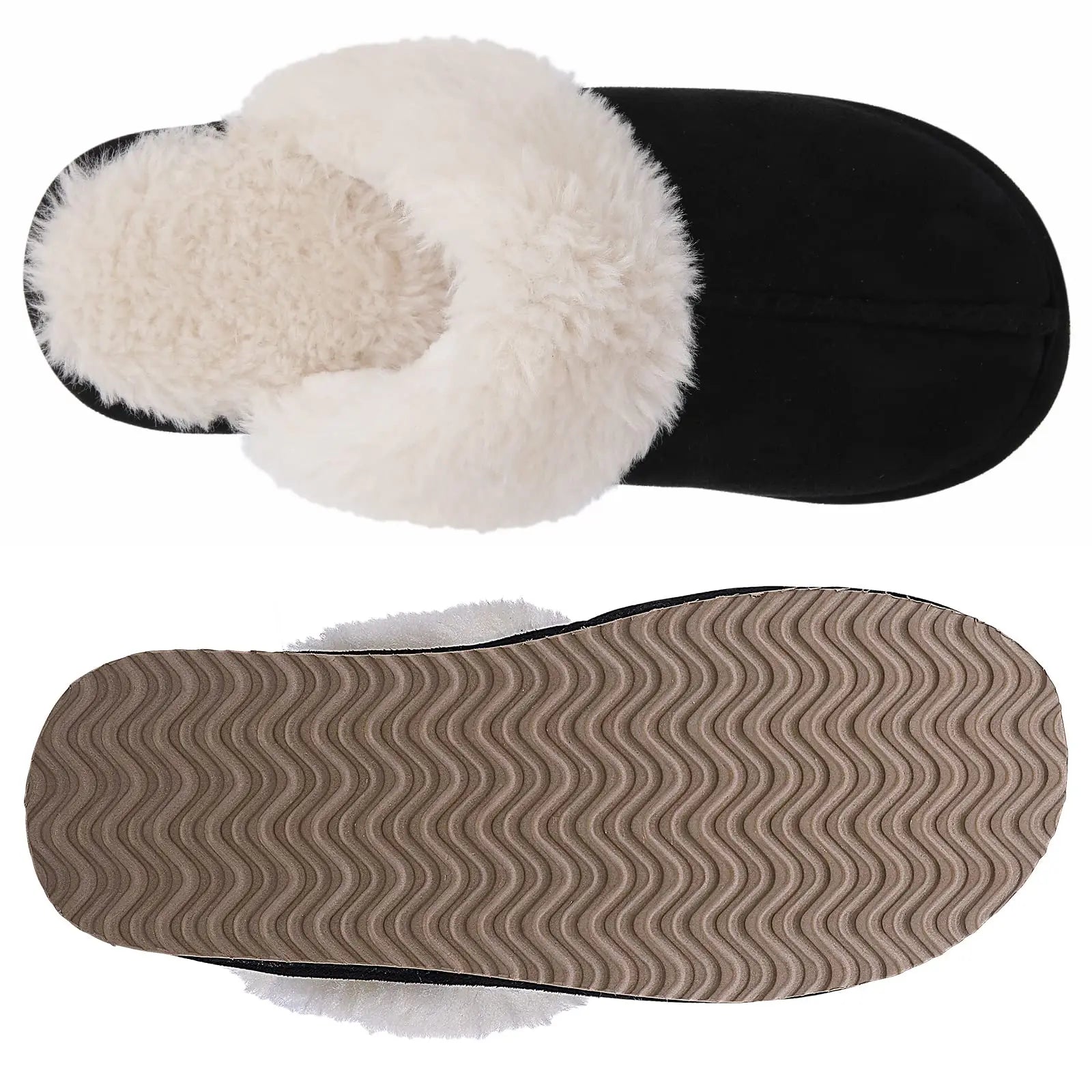 Ciabatte donna in pelliccia eco e suede – antiscivolo, indoor/outdoor, moda casa 2025