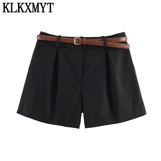 Shorts Donna a Pois Vita Alta – Pantaloncini Estivi Casual Chic