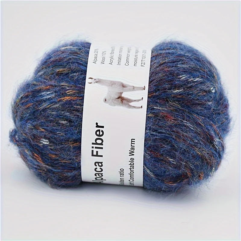 Set 6 gomitoli filo alpaca – lana alpaca hand-knit per sciarpe, cappotti, lavori intrecciati colorati fai-da-te