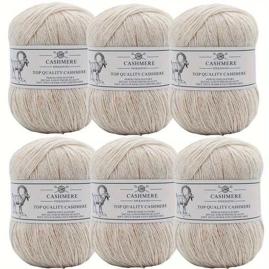 Set 6 gomitoli filo cashmere donna – Lana alta qualità per maglioni, sciarpe, cappelli e progetti fai-da-te