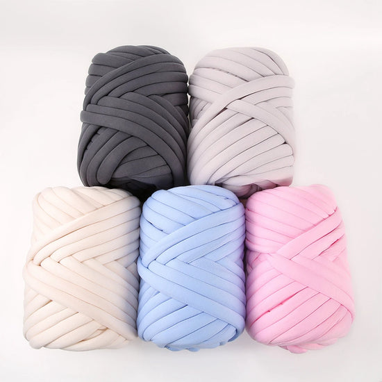 Filato Tubolare Ultra Grosso 500 g — Cored Cotton & Wool per Coperta, Cappello, Arm Knitting e Progetti DIY