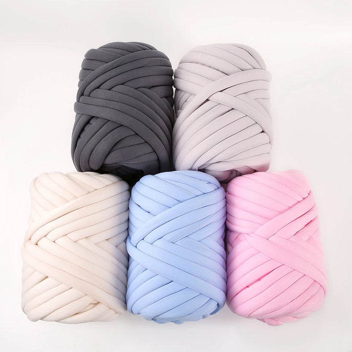 Filato Tubolare Ultra Grosso 500 g — Cored Cotton & Wool per Coperta, Cappello, Arm Knitting e Progetti DIY