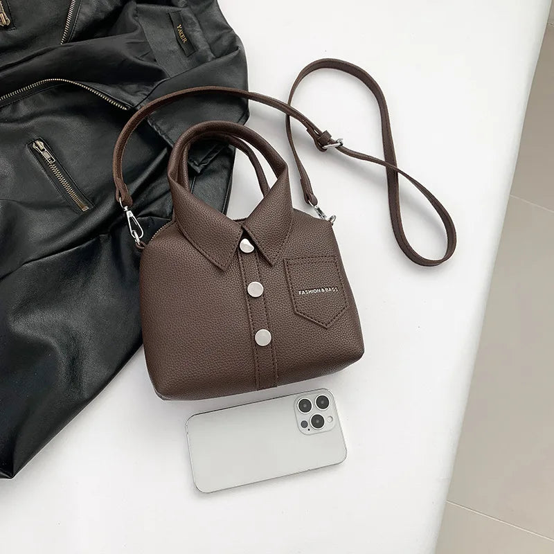 Borsa compatta quadrata in PU – shoulder / crossbody bag con zip, design elegante e di qualità per donna 2025