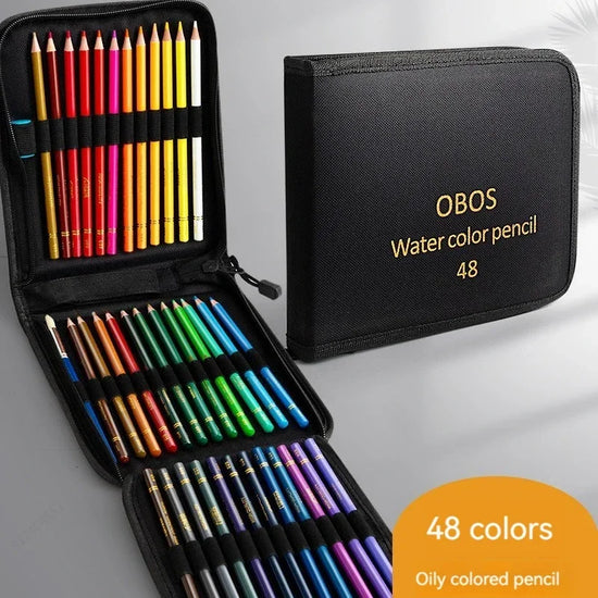 Set Matite Colorate 48/72/120/200 Colori – Oil e Acquerellabili per Disegno