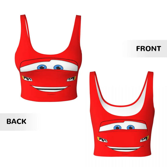Maglia cars SaettaMcQueen Donna | Cartoon Fitness Crop Top Cars