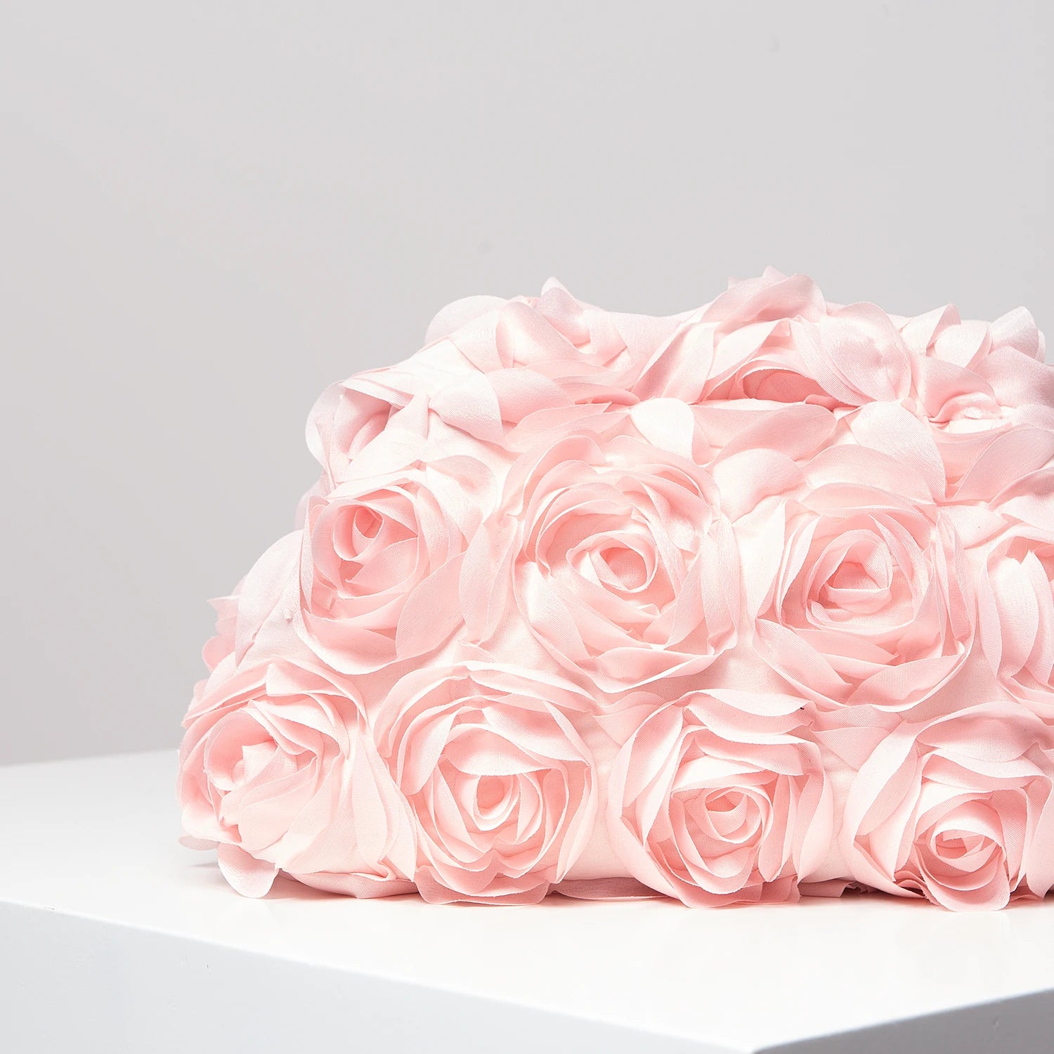Clutch elegante rosa per donna – borsa clutch da cerimonia/partecipazione con rose, regalo perfetto per festa & cena