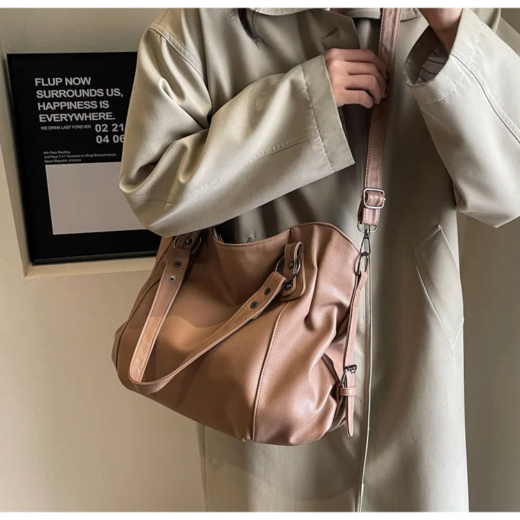 Soft Interior Compartment Shoulder Bags 2025 High Quality Contrasting Colors Bags for Women Fashion Zipper Pu Women's Handbags