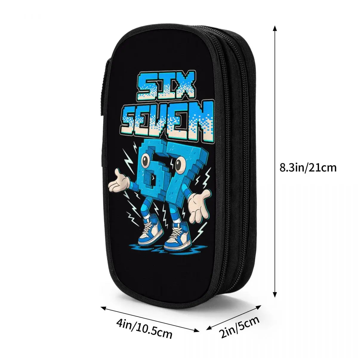 Meme 6 7 Six Seven Italian Steal A Brainrot 67 Pencil Case Canvas Pencil Box Child Vintage College School Pencil Cases Supplies