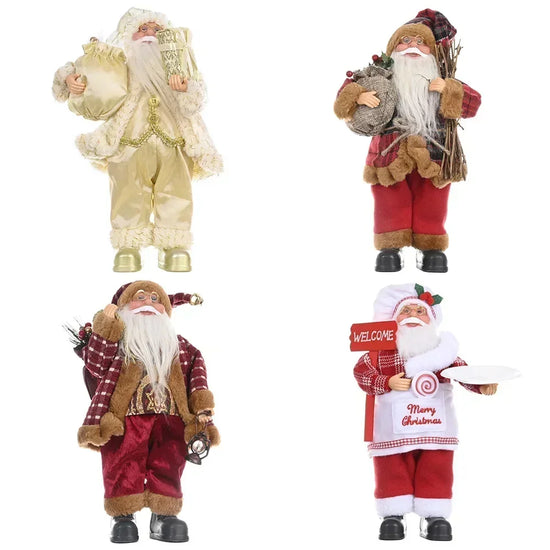 Pupazzo Babbo Natale peluche 30 cm ‒ decorazione natalizia morbida per casa, albero, festa (set 1-4 pezzi) 2025