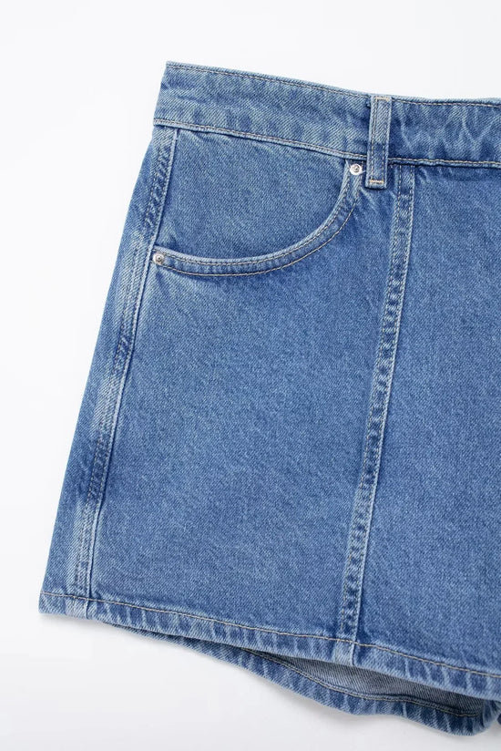 Completo Denim Donna – Set Top e Shorts Elegante Estate