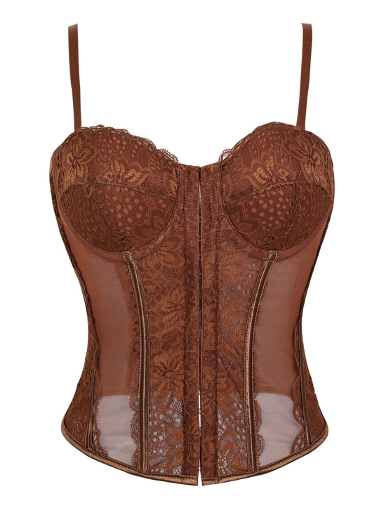 Corsetto Halter in Pizzo – Top Sexy Push Up Donna