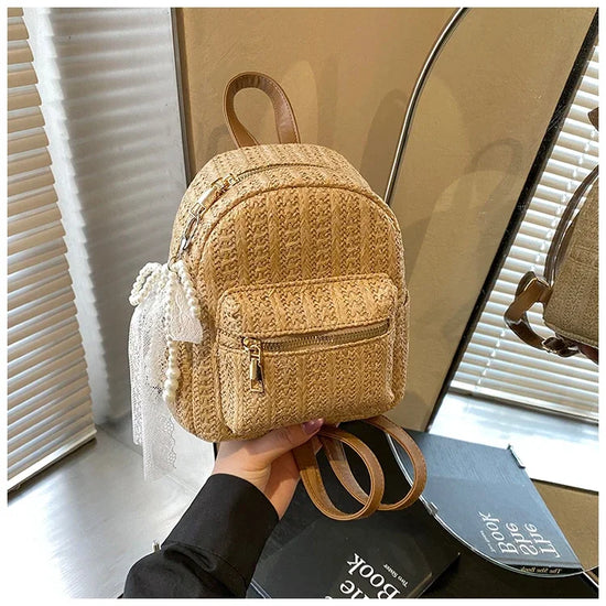 Zaino Mini Donna in Paglia 2025 – Casual Estivo e Versatile