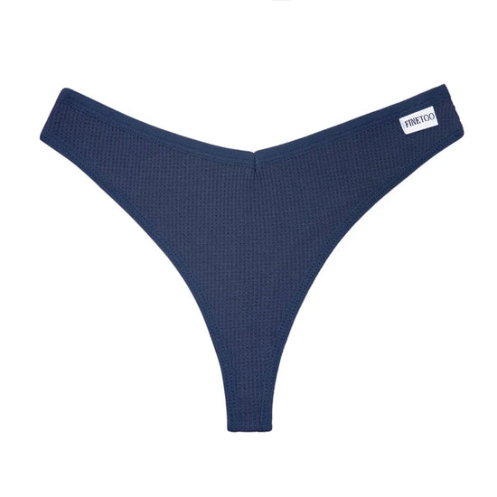 Set 3 pezzi perizomi donna G-string in cotone waffle a vita bassa – underwear sexy comfort quotidiano