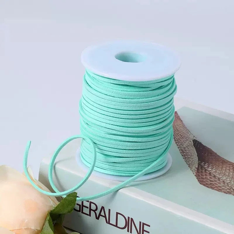 Cordoncino intrecciato in velluto coreano 45 m – Cordone in finta pelle decorazioni fai-da-te,