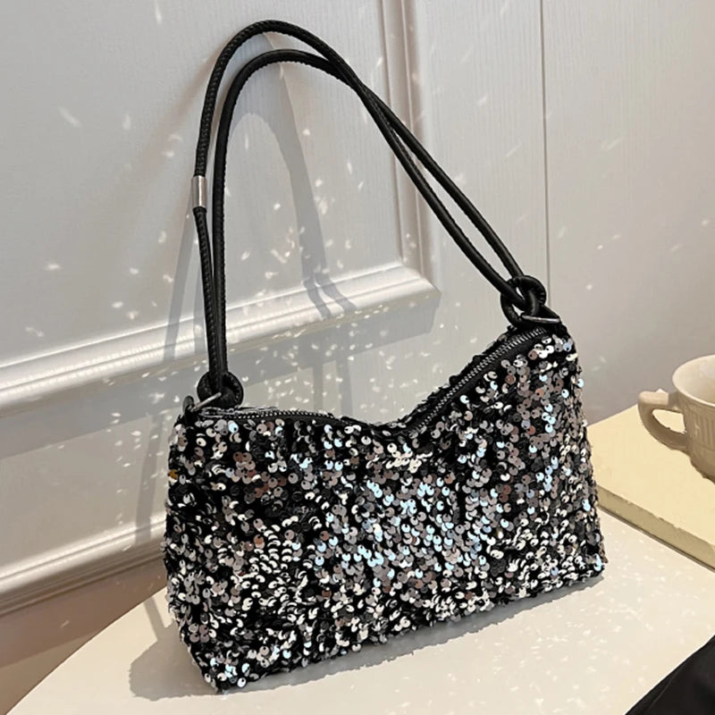 Borsa piccola donna con paillettes – shoulder bag trendy scintillante per serate & outfit glamour 2025