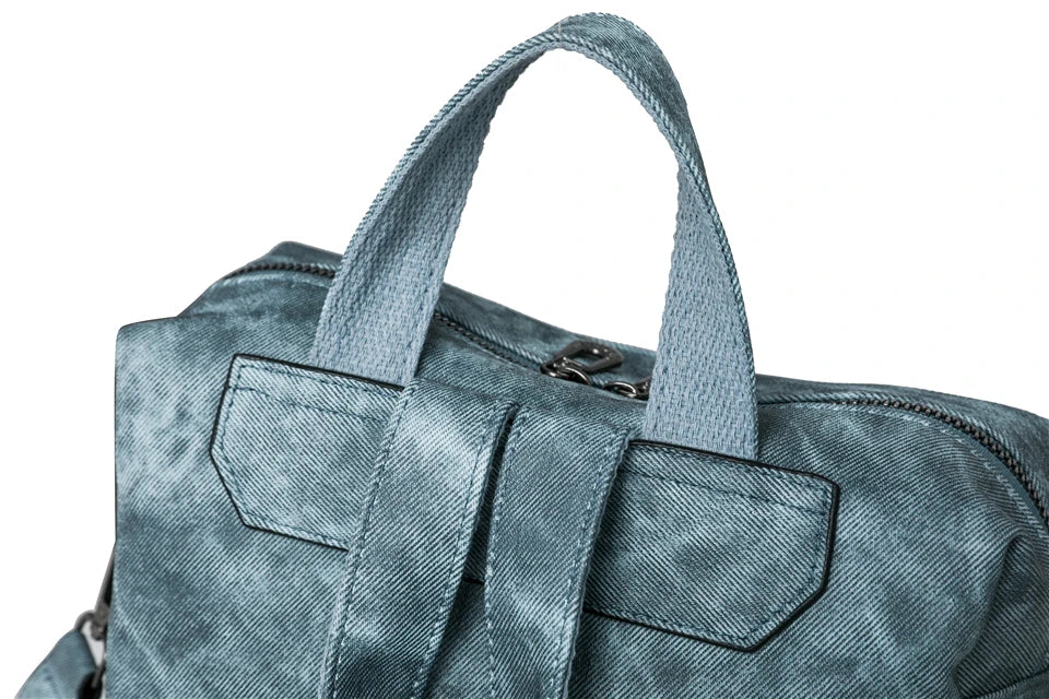 Zaino donna grande capacità in pelle simil-cuoio – daypack fashion da viaggio e scuola, backpack solid colour per ragazze