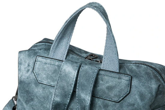 Zaino donna grande capacità in pelle simil-cuoio – daypack fashion da viaggio e scuola, backpack solid colour per ragazze