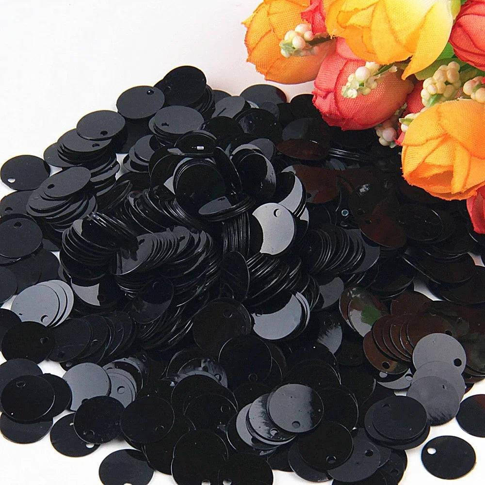 Paillettes Flat Rotonde 10–25 mm con Foro – 10 g , Costumi, Scialli, Danza, Scrapbooking e Decorazioni