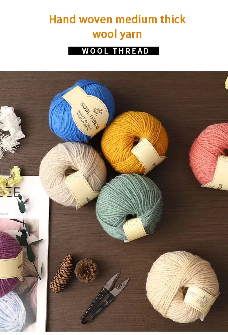 Set 10 Gomitoli Lana– 500 g Filato Medio-Spesso per Maglieria e Uncinetto